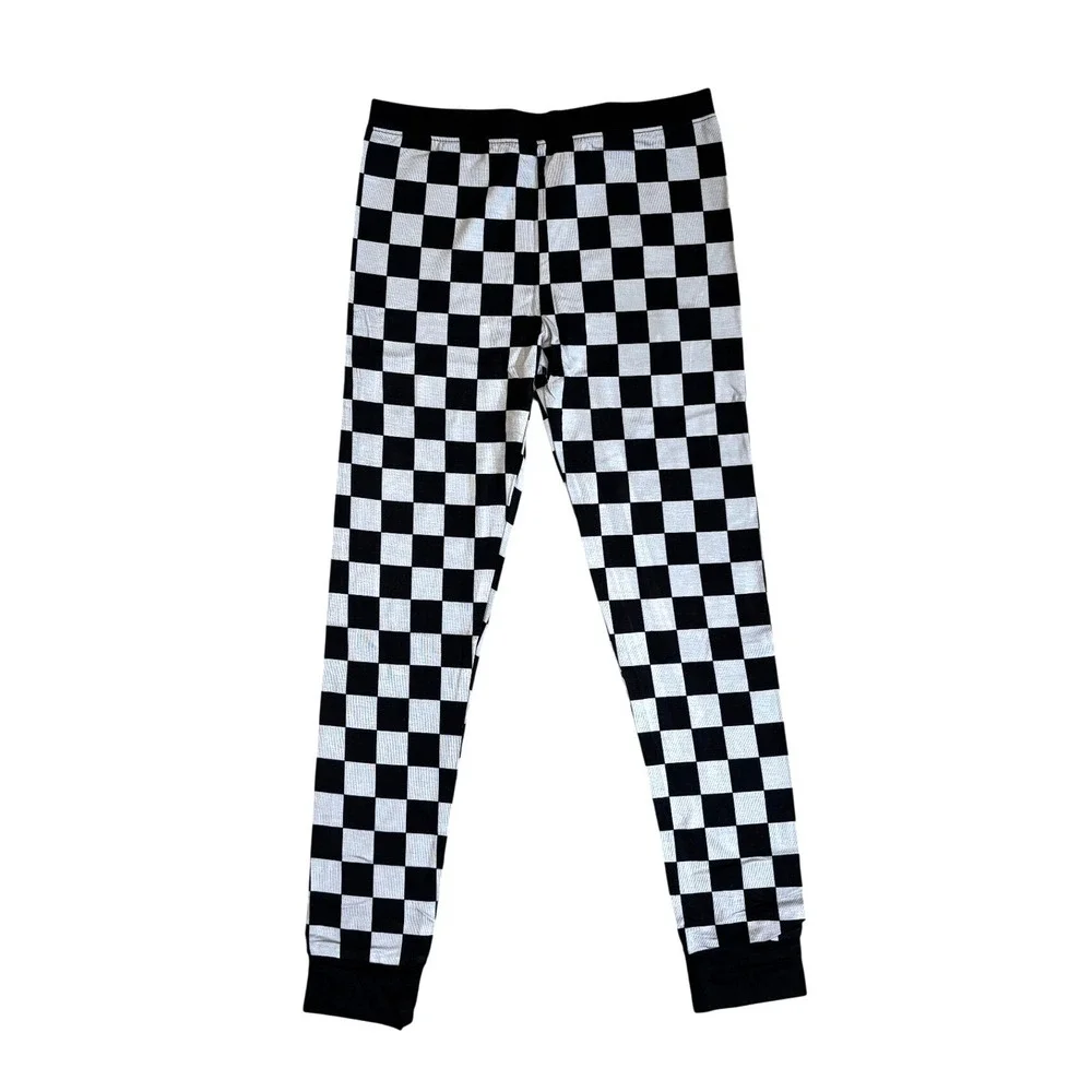 Fletch Kids Gray Fully Checked-Out 2 Piece‎ Bamboo Pajama Set 7/8Y NEW